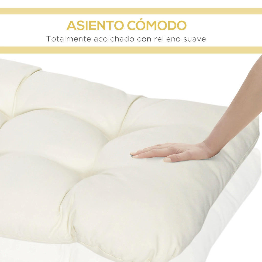 Cuscino per Divano 2 Posti ¨C Minimal ¨C 110x48x8 Crema