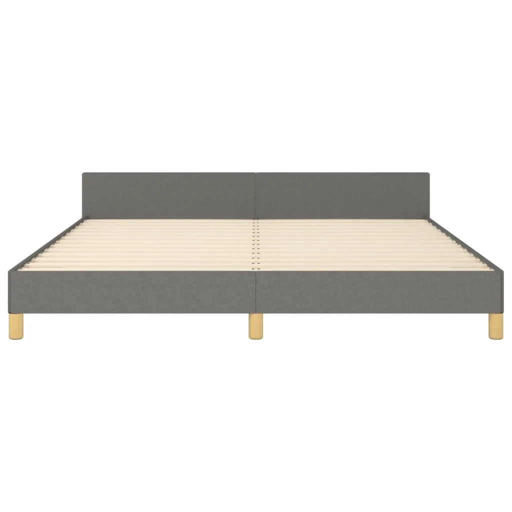 Letto matrimoniale | Letto per adulti | Giroletto senza Materasso Grigio Scuro 180x200 cm Tessuto