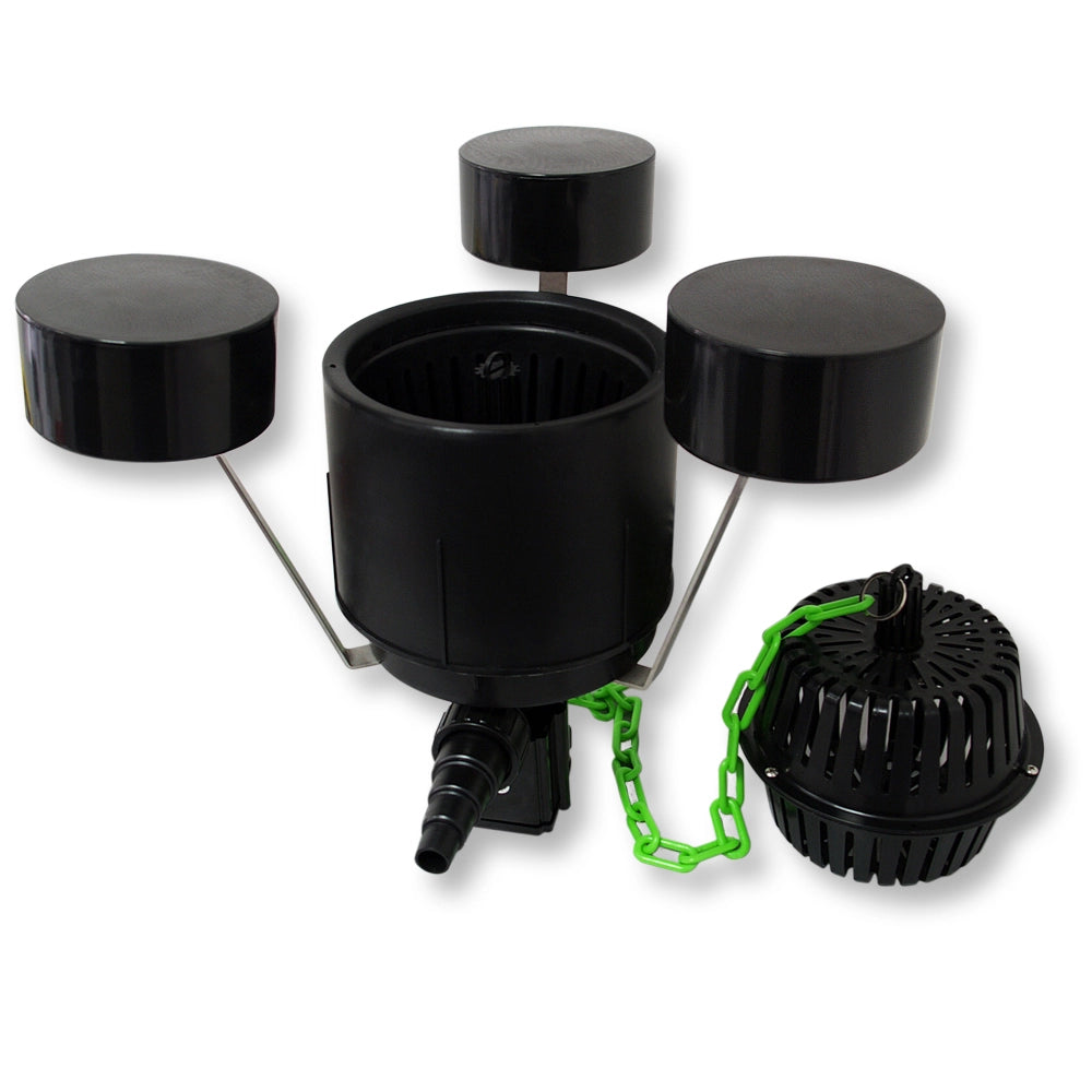 Set Filtro 90000l Chiarificatore laghetto 24W Pompa NEO10000 80W Tubo 25m Skimmer