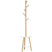 Appendiabiti con scaffale ¨C Minimal ¨C in bamb¨´ 39.5x39.5x171 cm
