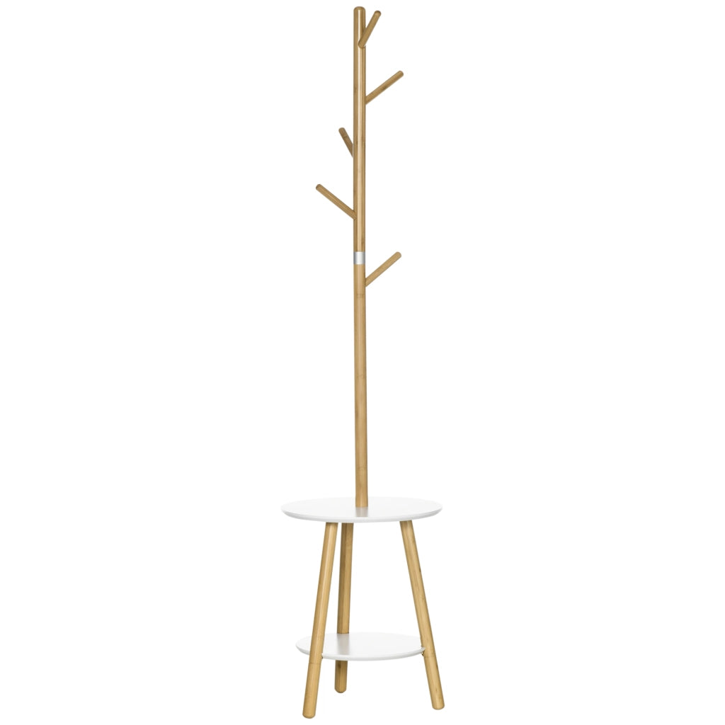 Appendiabiti con scaffale ¨C Minimal ¨C in bamb¨´ 39.5x39.5x171 cm