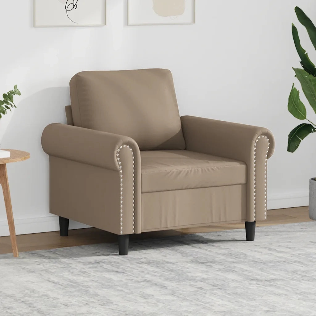 Poltrona | Sedia Relax Cappuccino 60 cm in Similpelle
