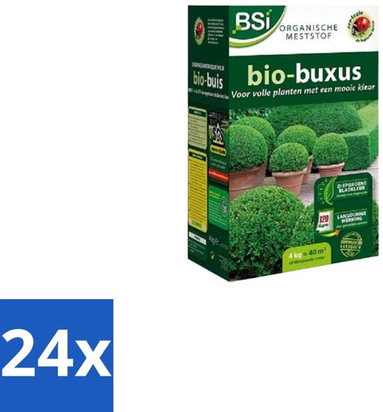Materia Buxus Bio - Crescita Rapida e Foglie Profonde - 1,25 kg (12,5 m²) - Pacchetto Economico - 24 pezzi