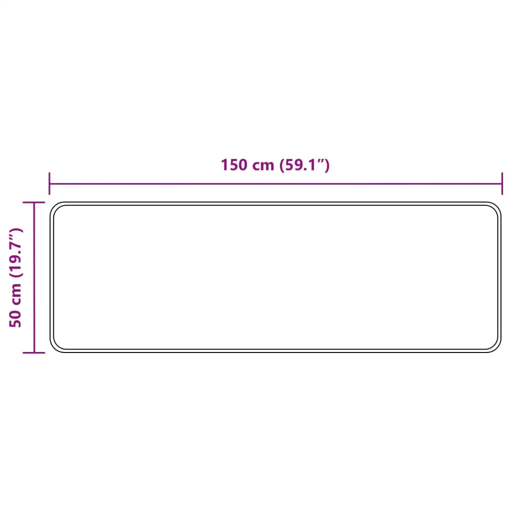 Runner Tappeto MARSA Sabbia 50 x 150 cm Poliestere e PVC 42023103
