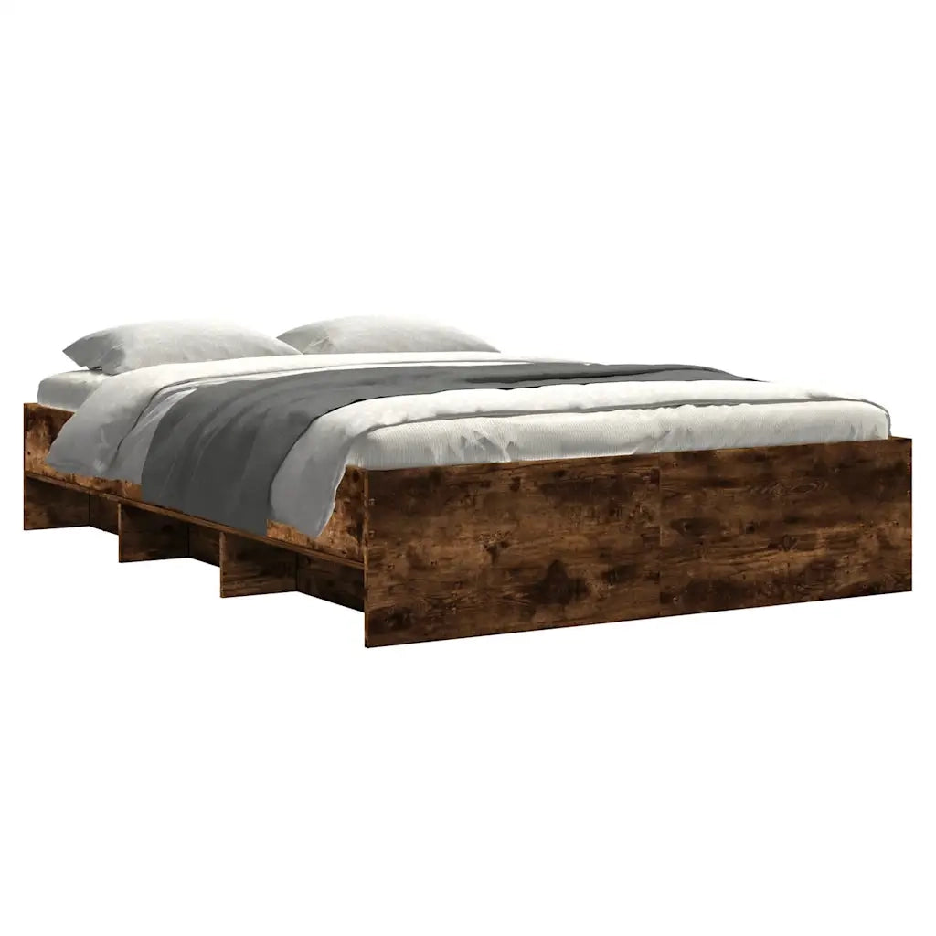Giroletto senza Materasso-Struttura Letto Rovere Fumo 120x190 cm in Truciolato 876434