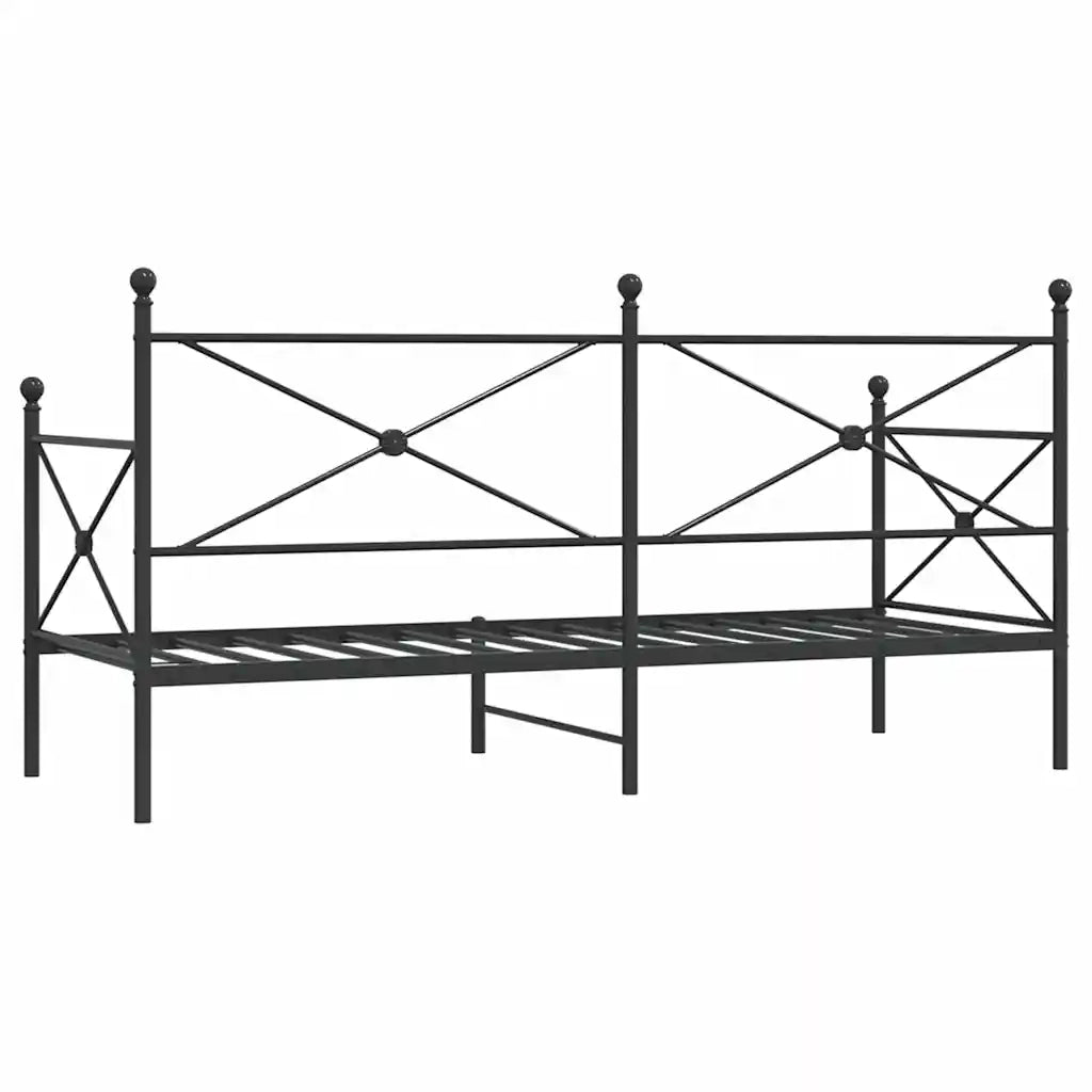 Dormeuse senza Materasso Nero 90x200 cm in Acciaio 4104668