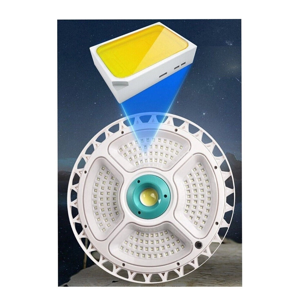 Trade Shop - Faro Led Pannello Solare Plafoniera Lampada 200w A Sospensione 156led Lampadario -