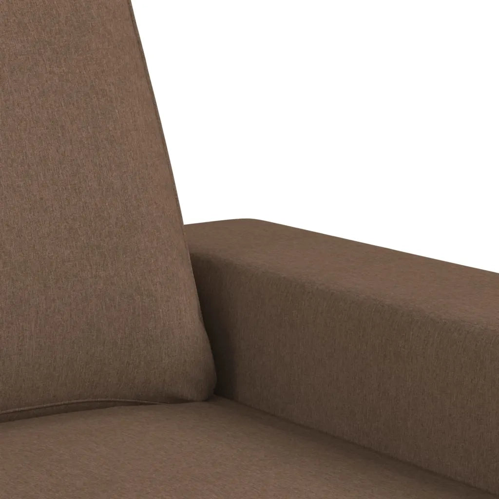 Divano a 2 Posti Marrone 140 cm in Tessuto 359394