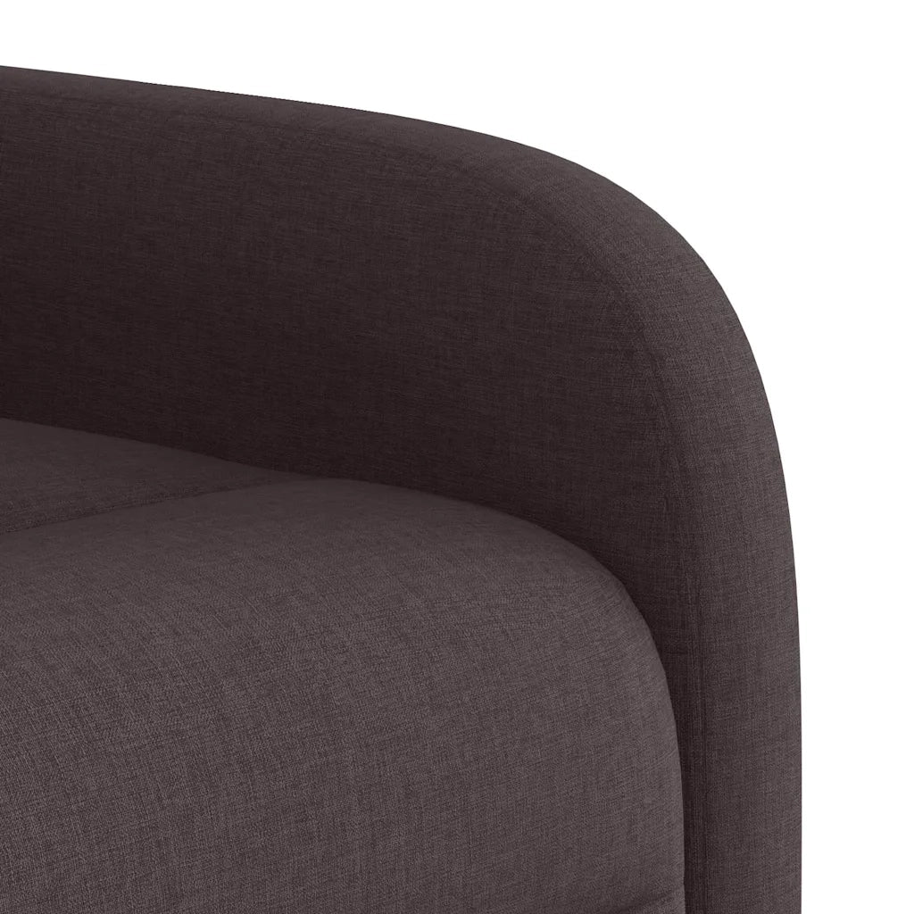 Poltrona Reclinabile Marrone Scuro in Tessuto 4015527