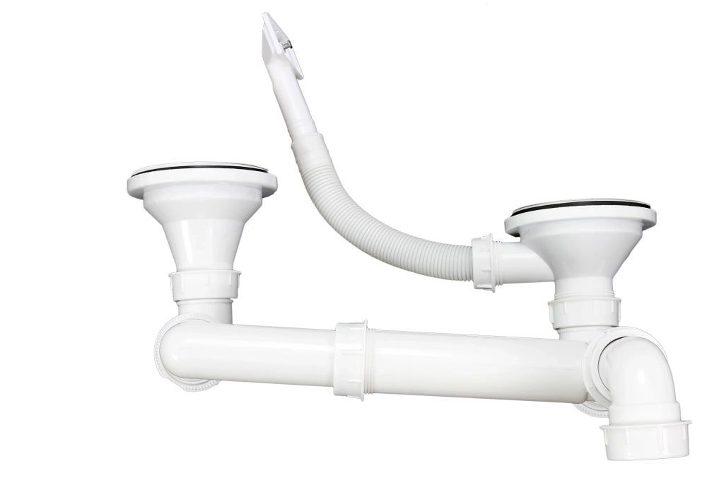 Lavello cucina inox KuKoo 1,5 vasche con miscelatore e kit scarico inclusi