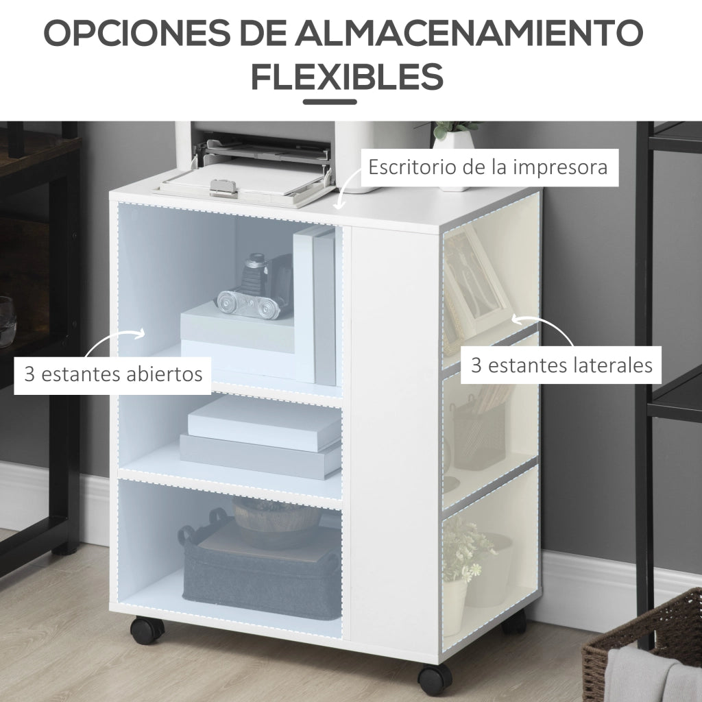 Cassettiera per stampante ¨C Minimal ¨C 60x40x75,8 cm bianco