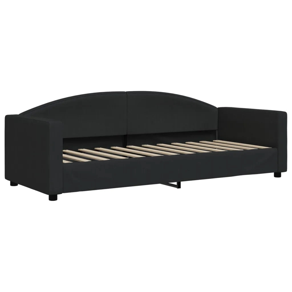 Divano letto | Sof¨¤ letto | Letto singolo Estraibile Nero 80x200 Tessuto