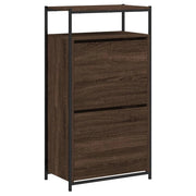 Scarpiera mobile contenitore per scarpe mobile per ingresso/corridoio/soggiorno 60 x 34 x 112 cm legno ingegnerizzato marrone 02_0021638