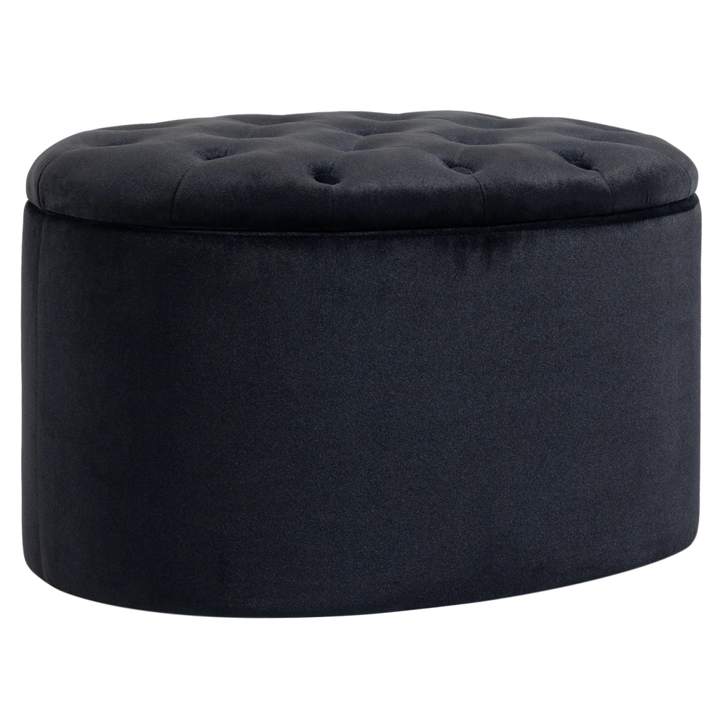 Panca contenitore imbottita per ingresso camera soggiorno ¨C Xylo ¨C 71x52x42 cm nero