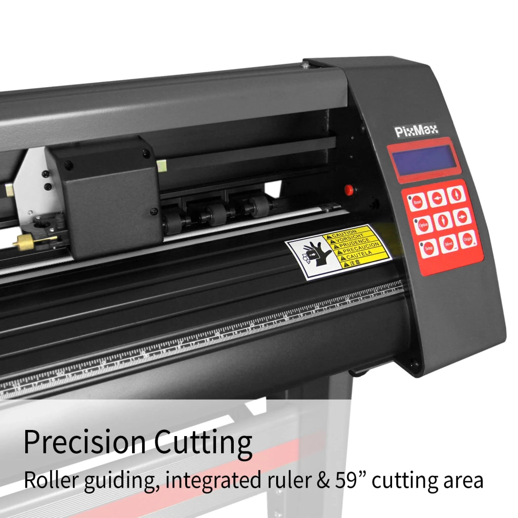 Plotter Taglio Vinile PixMax 59” con Supporto, Lame Roland e Laser Ottico