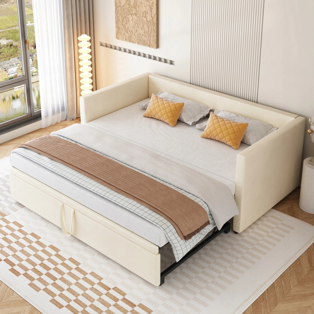 Letto a scomparsa imbottito - Xylo - 90x180x200 - Beige