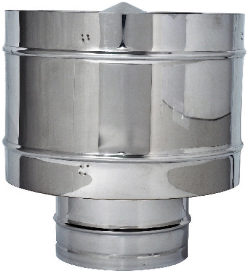 FUMAIOLO FISSO ANTIVENTO INOX Tondo (attacco maschio) Ø cm.12