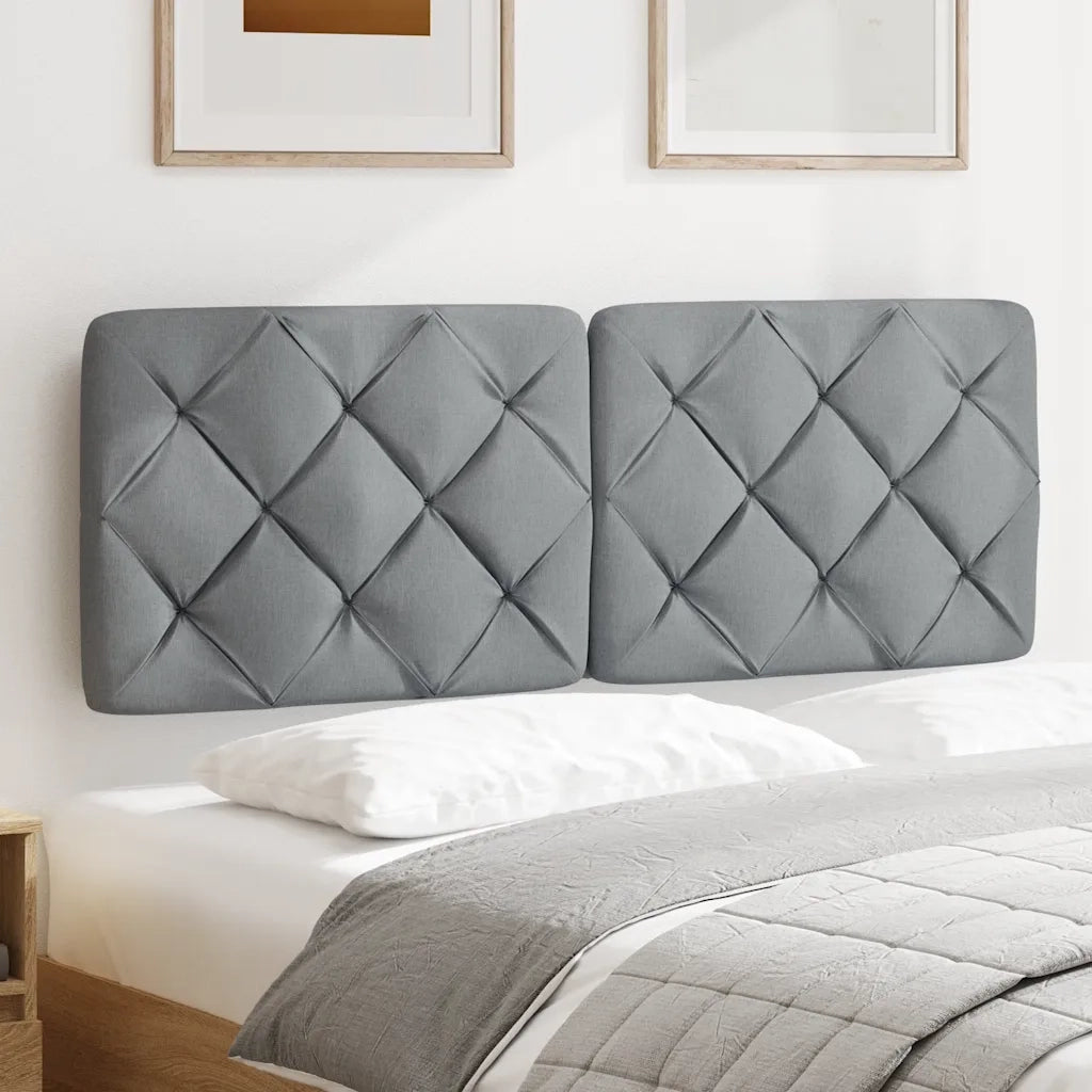 Cuscino Testiera Grigio Chiaro 120 cm in Tessuto 4019212