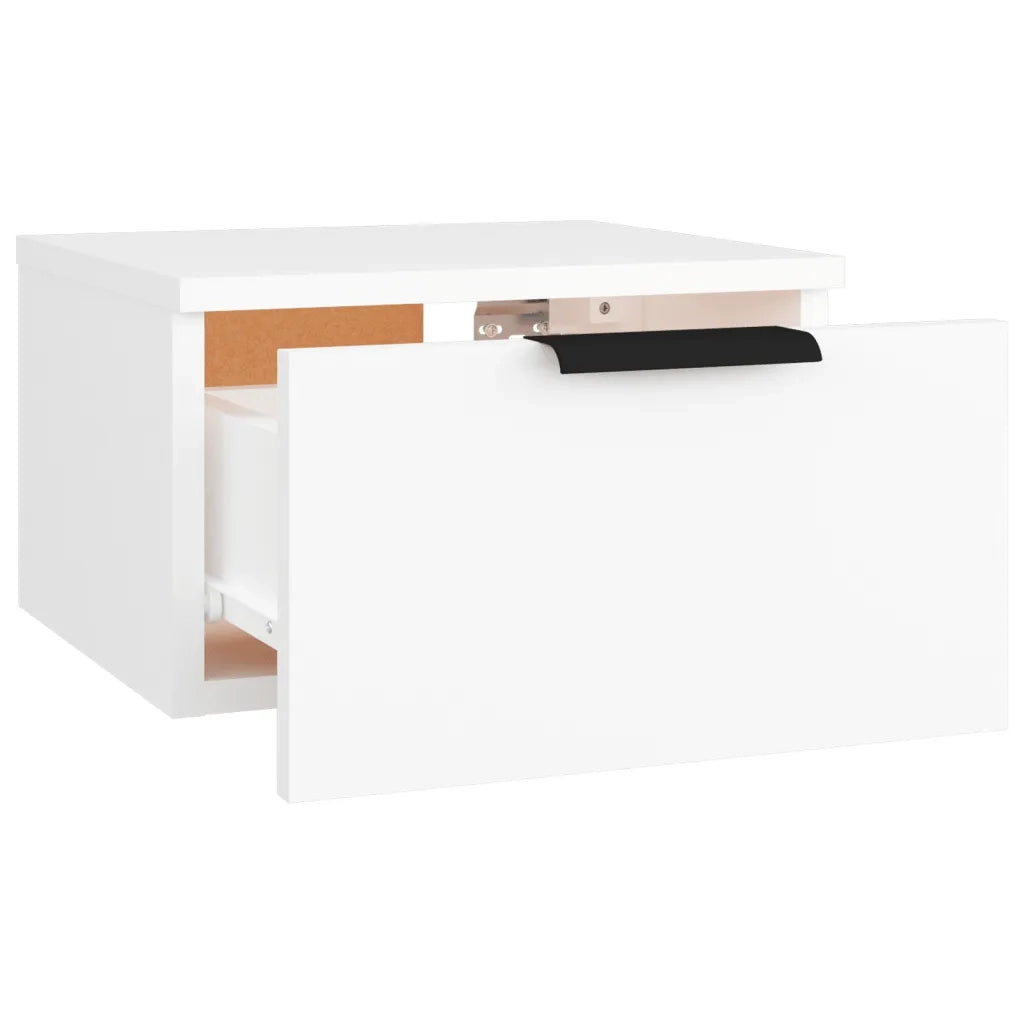 Comodino a Muro Bianco 34x30x20 cm 811376