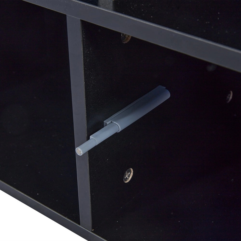 Tavolino da Caff¨¨ con LED e Vano ¨C MINIMAL ¨C Nero Lucido 100x50x43