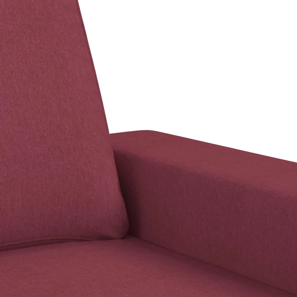 Set di Divani 3 pz Rosso Vino in Tessuto 3201896