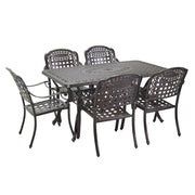 Completo pranzo alluminio pressofuso Maryland bronzo 7 pezzi