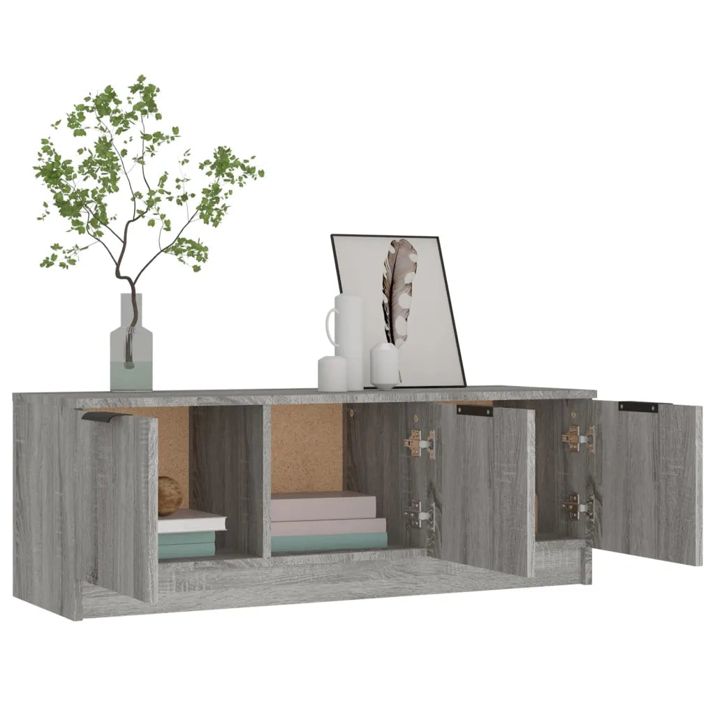Mobile TV Grigio Sonoma 102x35x36,5 cm in Legno Multistrato 817082