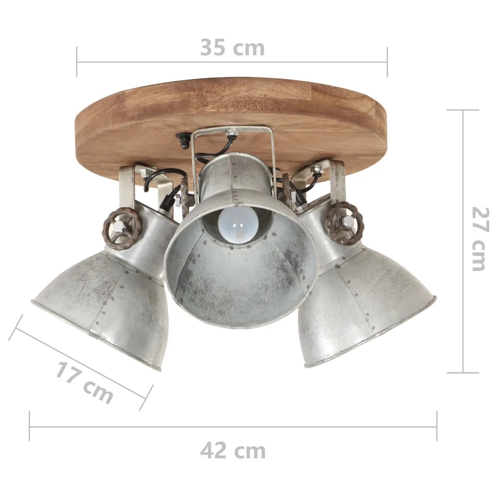 Lampada a Sospensione Industriale 25 W Argento 42x27cm E27 320505