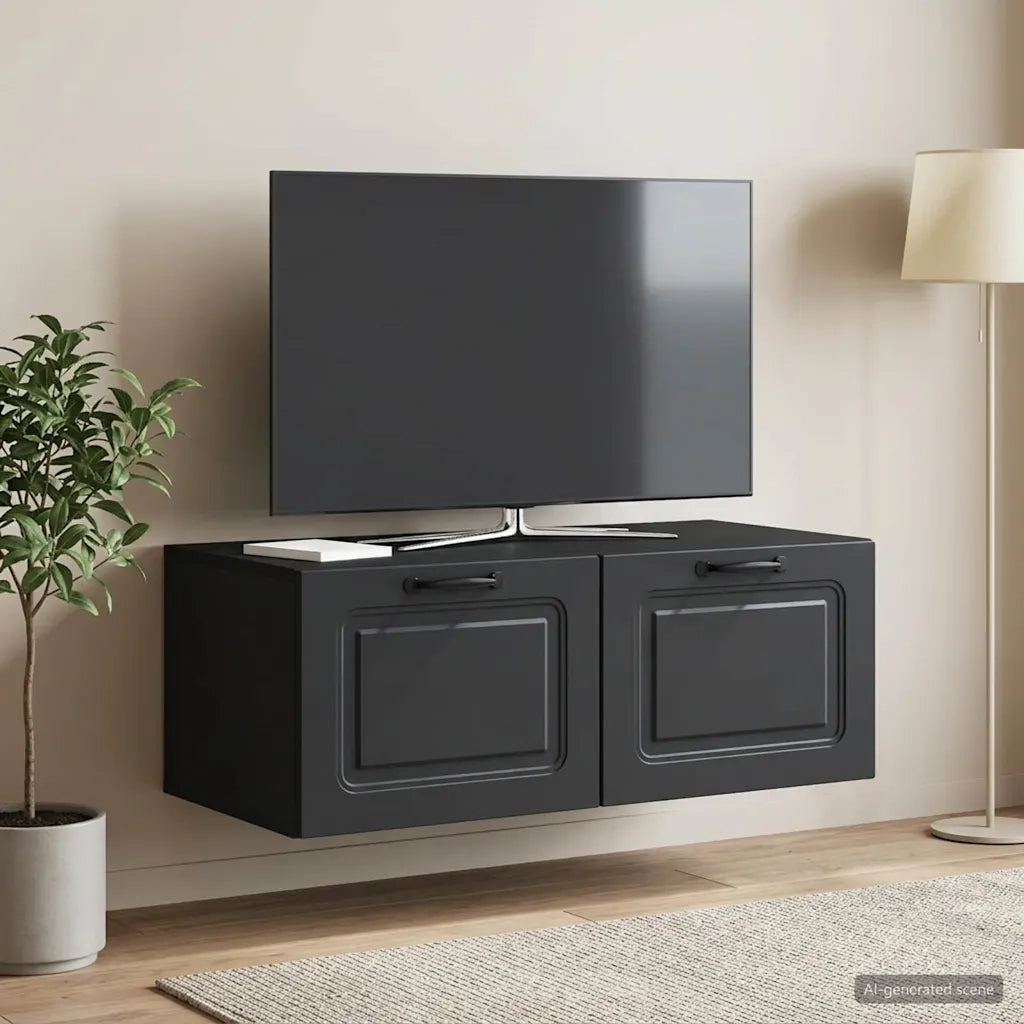 Mobile Porta TV da Muro Nero 78,5 x 41 x 30 cm 899366