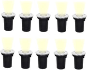 Kit da 10 faretti a led da incasso per esterni potenza 1.5W 90LM segnapasso calpestabile impermeabile IP65 a luce bianca naturale 4000K
