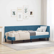 Struttura Letto Angolare con Materasso 2 pcs Blu Velluto 3393877