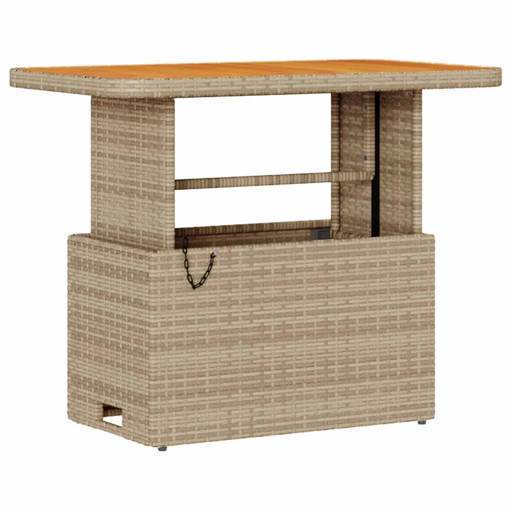 Set da Pranzo per Giardino Beige polyrattan 42007918