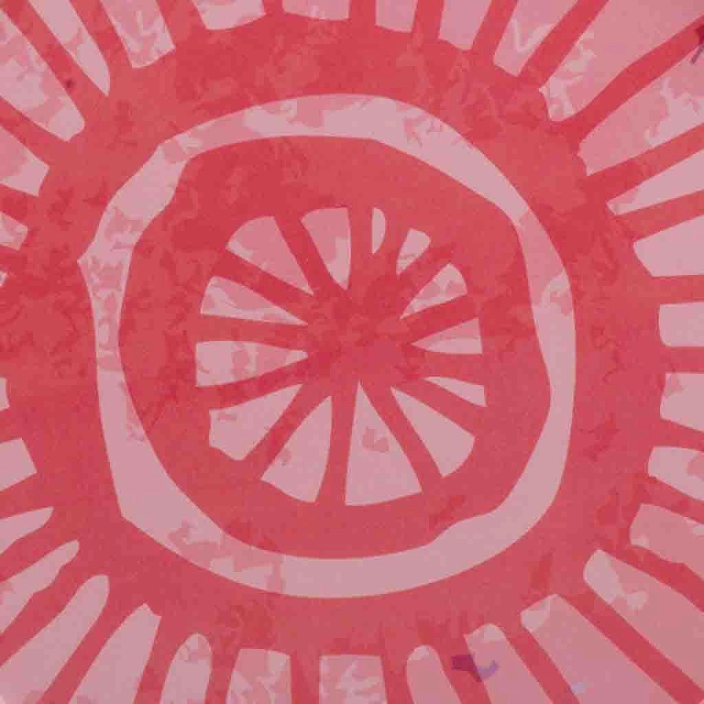 Placca in metallo rosa d33x1,5h