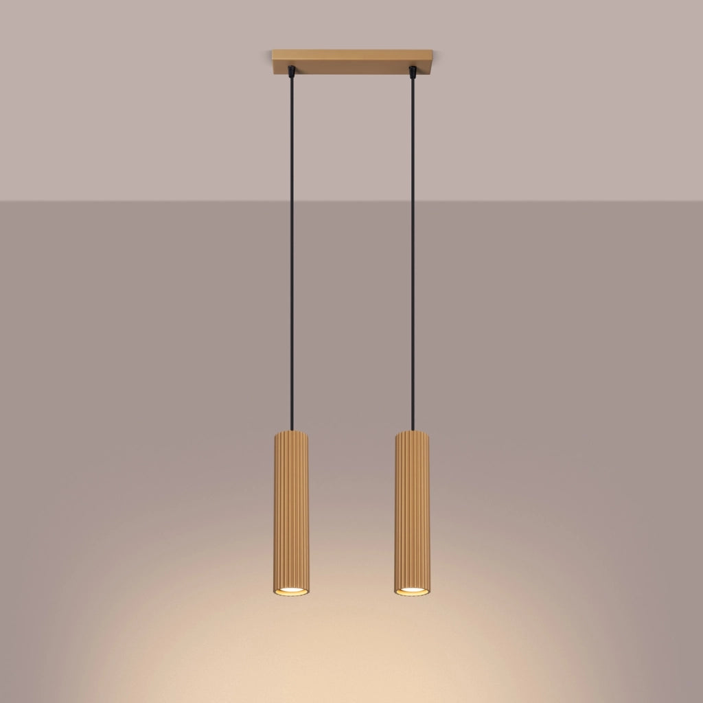 Lampada a sospensione KARBON 2 oro