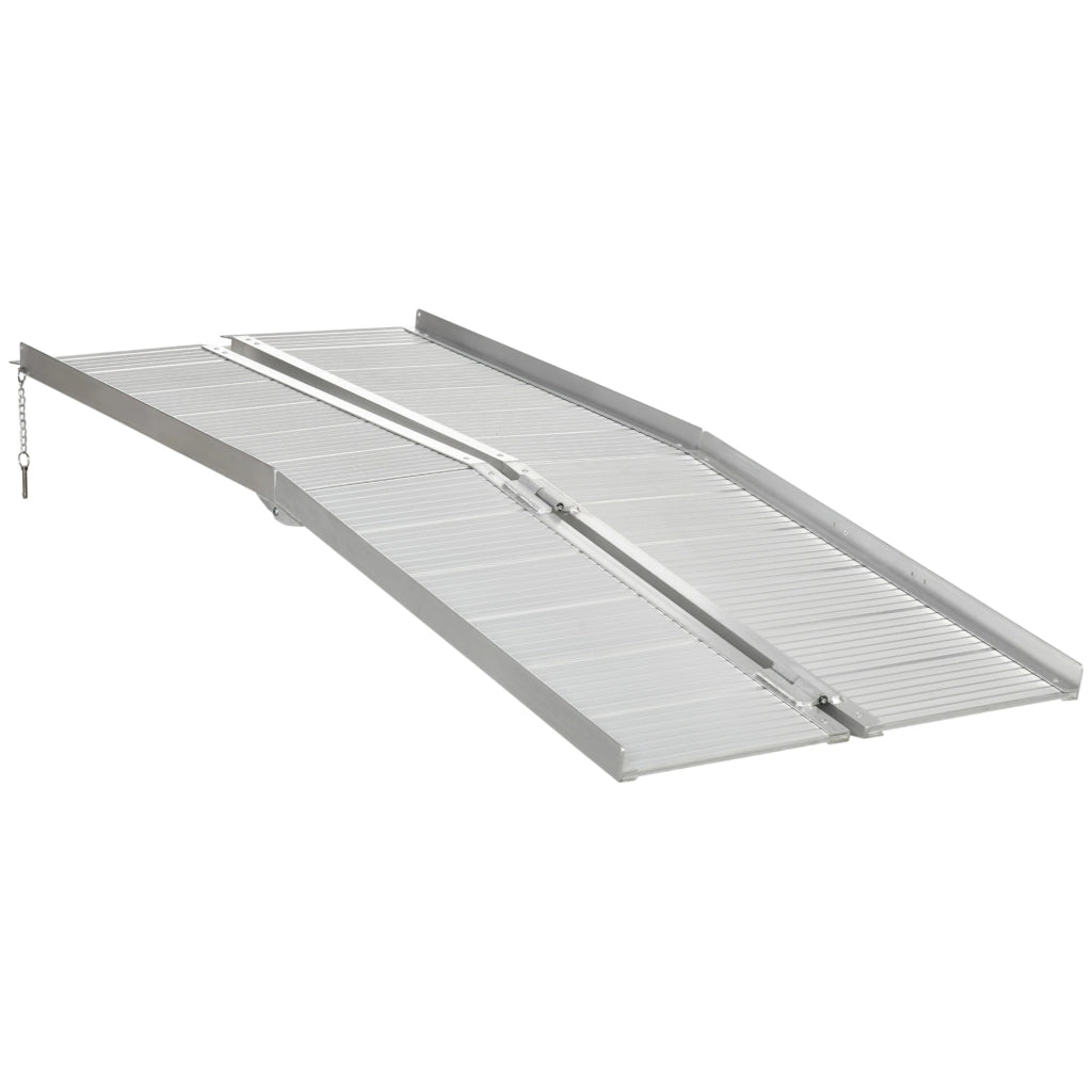 Rampa per Sedia a Rotelle Antiscivolo max 272 kg 183x72x5 cm  in Lega di Alluminio