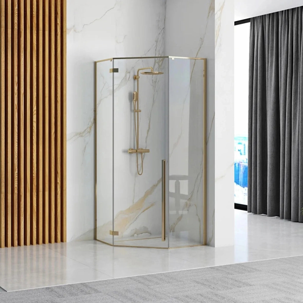 Cabina Doccia Diamond Gold 90x90 senza piatto doccia
