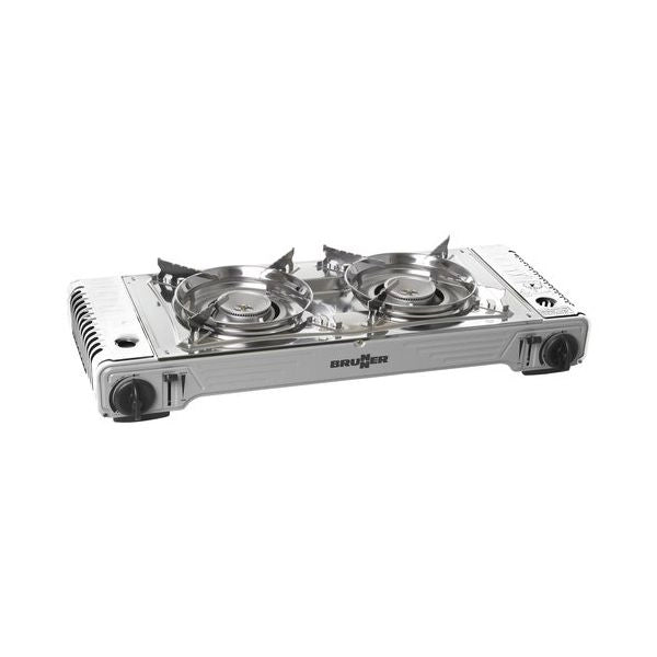 Fornello campeggio brunner 0708017n devil double grill cromo