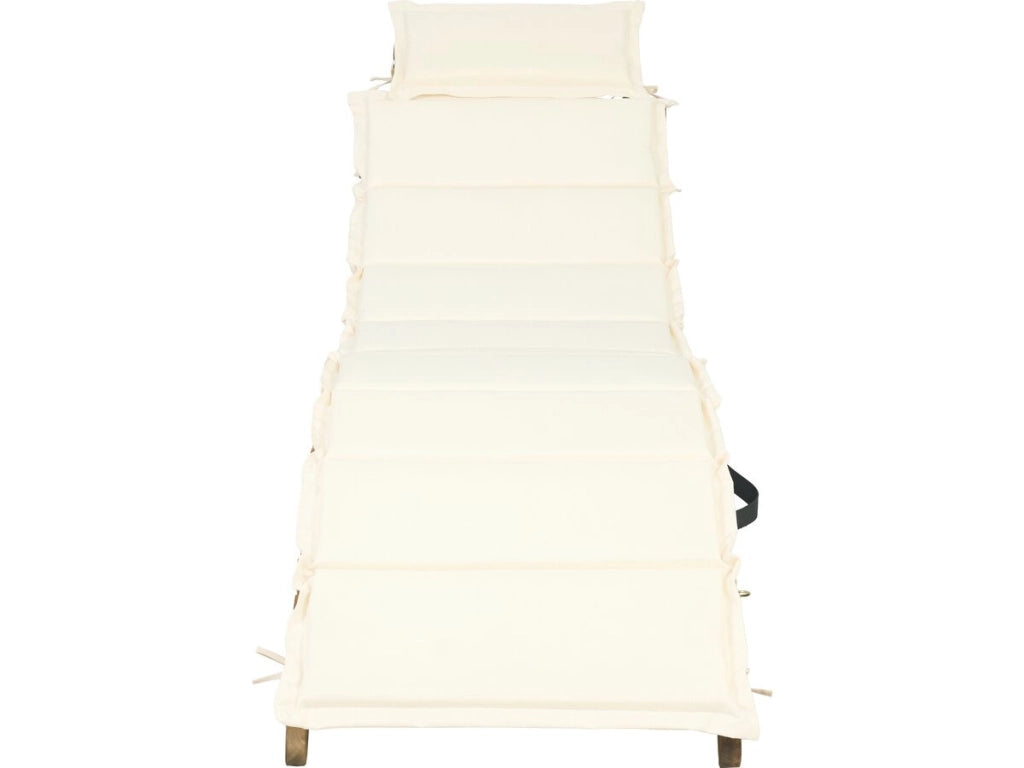 Lettino in legno "Jakarta" con cuscini - Beige