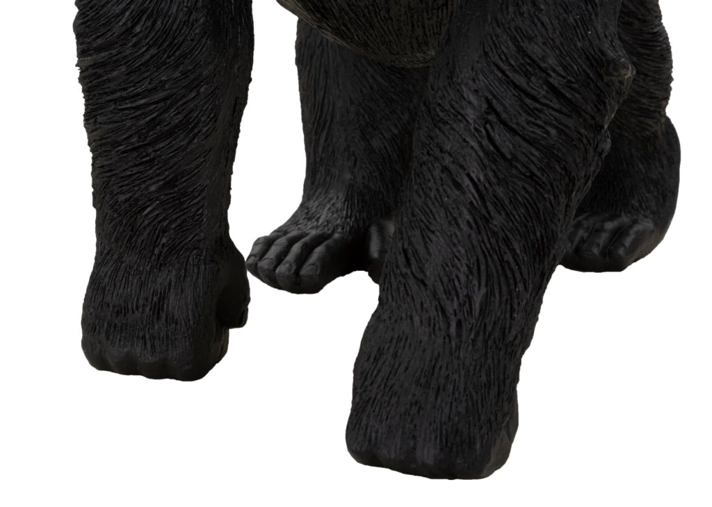 Statua Gorilla 35x37,5x21,5 cm in Poliresina Nero