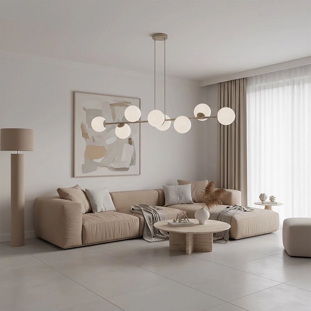 Lampada a sospensione MAGNUS 8xE14 beige Emibig