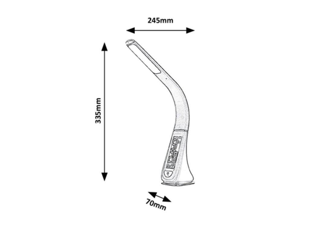 Lampada scrivania Rabalux Lionel bianca LED 5W dimmer