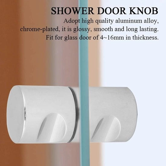Maniglia per Porta in Alluminio Leggero con Maniglia Ergonomica - Installazione Facile - Adatto per Porte in Vetro da 4 a 16 mm - Resistente alla Corrosione - Maniglia per Porta