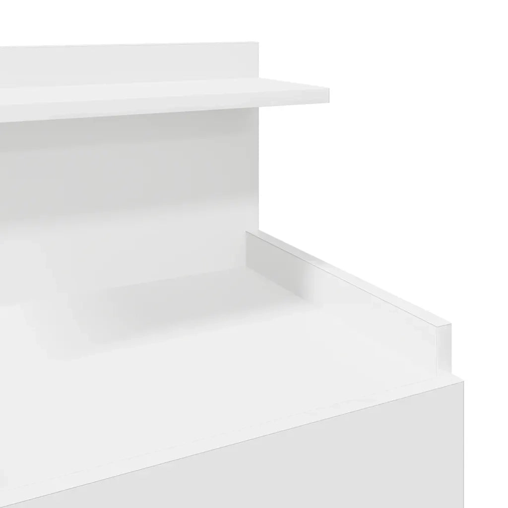 Comodini 2 pz con 2 cassetti bianchi 40x36,5x62 cm 858633