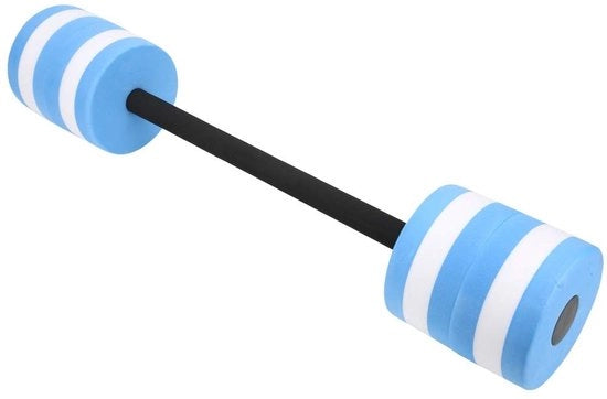 Halter acquatica lunga - forte potenza galleggiante - per sport acquatici - blu-bianco - halter per nuoto - ideale per allenamento acquatico - portatile