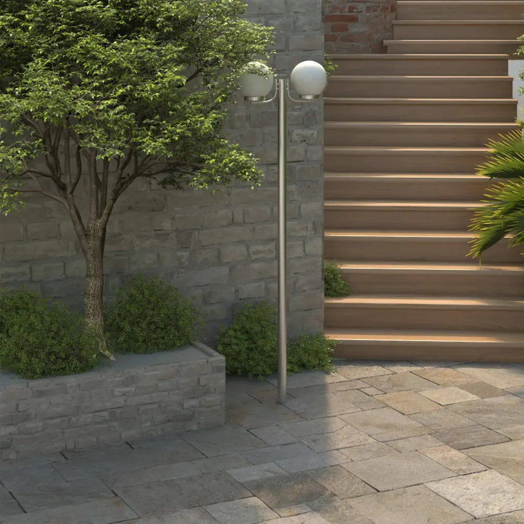 Lampione da Giardino con 2 Lampade 220 cm 40390