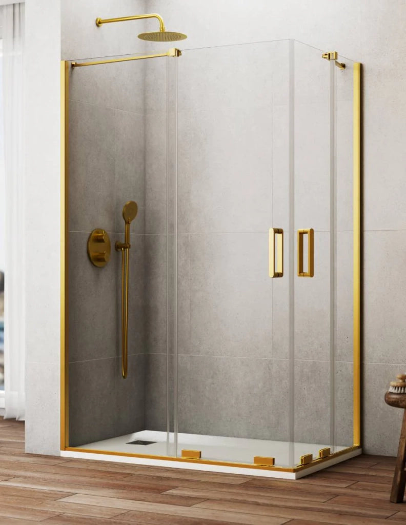 Box doccia ingresso angolare 2+2 CIRENE (KENNA) 120x90 cm Oro