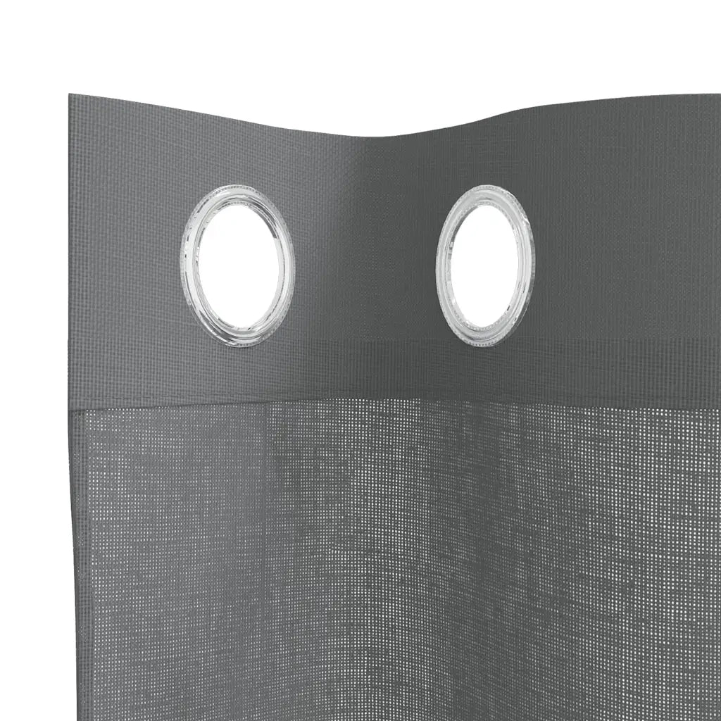 Tende in Voile con Occhielli 2 pz Grigio Scuro 140x300 cm