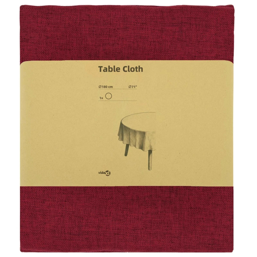 Tovaglia da Tavolo Rotondo Rosso Vino Ø 180 cm 42040029