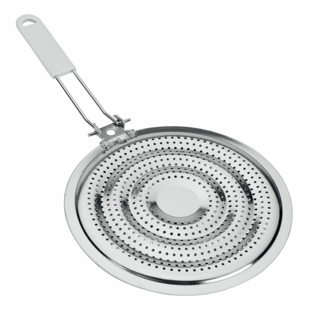 Piastra Di Cottura Frangi Fiamma Stagnata Con Manico Diametro 21 Cm - Metaltex