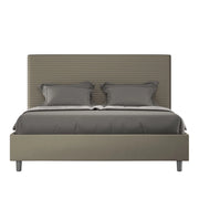 BS COM Letto matrimoniale king size senza rete imbottito 170x190 similpelle cappuccino